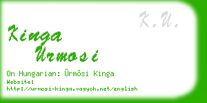 kinga urmosi business card